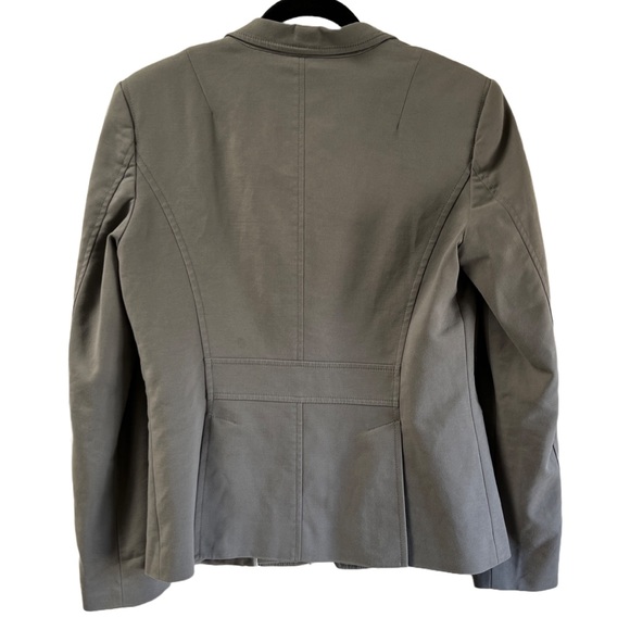Banana Republic⎮Blazer with button flap pockets⎮Grey Stretch Cotton⎮10 - Picture 3 of 16